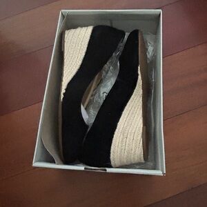 Abeo Black Suede wedge shoes (New in Box)